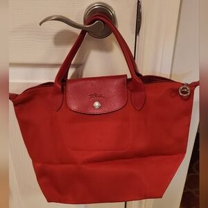 Longchamp Le Pliage Red Tote Bag